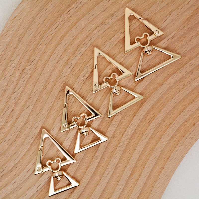 Christmas tree shape Metal spring gate o ring rose gold small snap hook key oval buckle ring for custom key chains