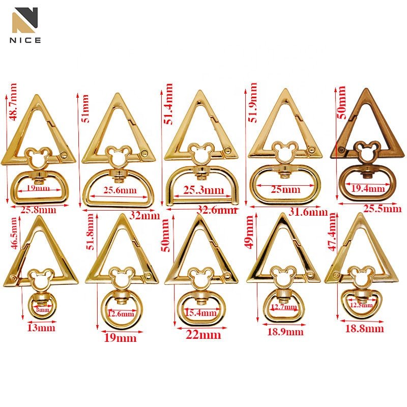 Christmas tree shape Metal spring gate o ring rose gold small snap hook key oval buckle ring for custom key chains