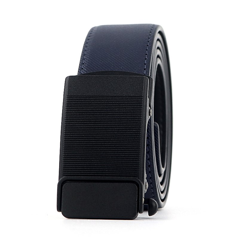 Men Elegant Genuine Leather Belt Multifunctional Double-sided Flip Automatic Buckle Men Belt to Match Jeans
