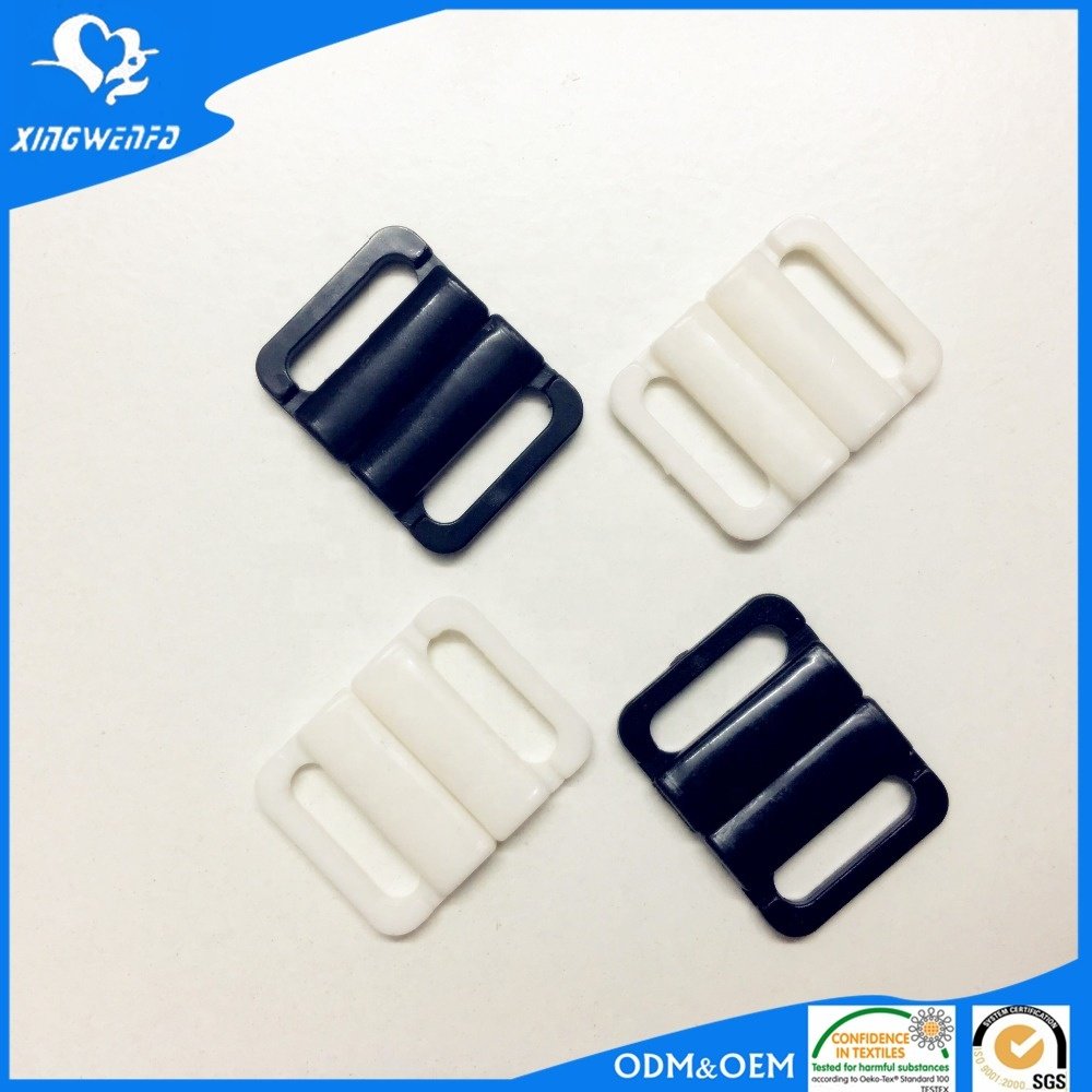 15mm Plastic front clasps front clip buckle bra and swimwear front closure clasps
