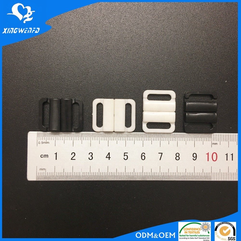 15mm Plastic front clasps front clip buckle bra and swimwear front closure clasps