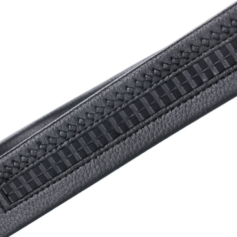 DDA730 Wholesale Male Durable Straps Simple Sliding Ratchet Business Buckle Belts Men Black Automatic Casual Grain Leather Belts