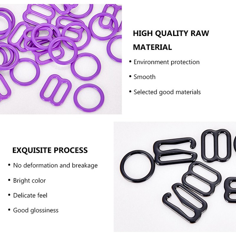 Bra Accessory Swimwear Small Metal Coated Nylon Bra Buckles For Underwear Accessories