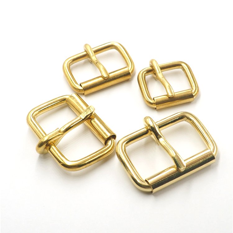 Whole sale belt buckle handbag hardware and leather accessories high quality strong Man pin belt buckle solid brass buckle