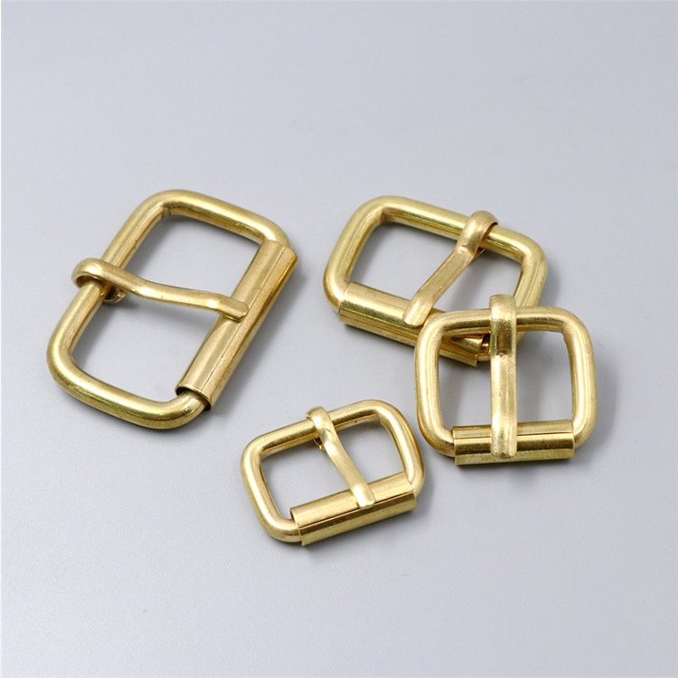 Whole sale belt buckle handbag hardware and leather accessories high quality strong Man pin belt buckle solid brass buckle