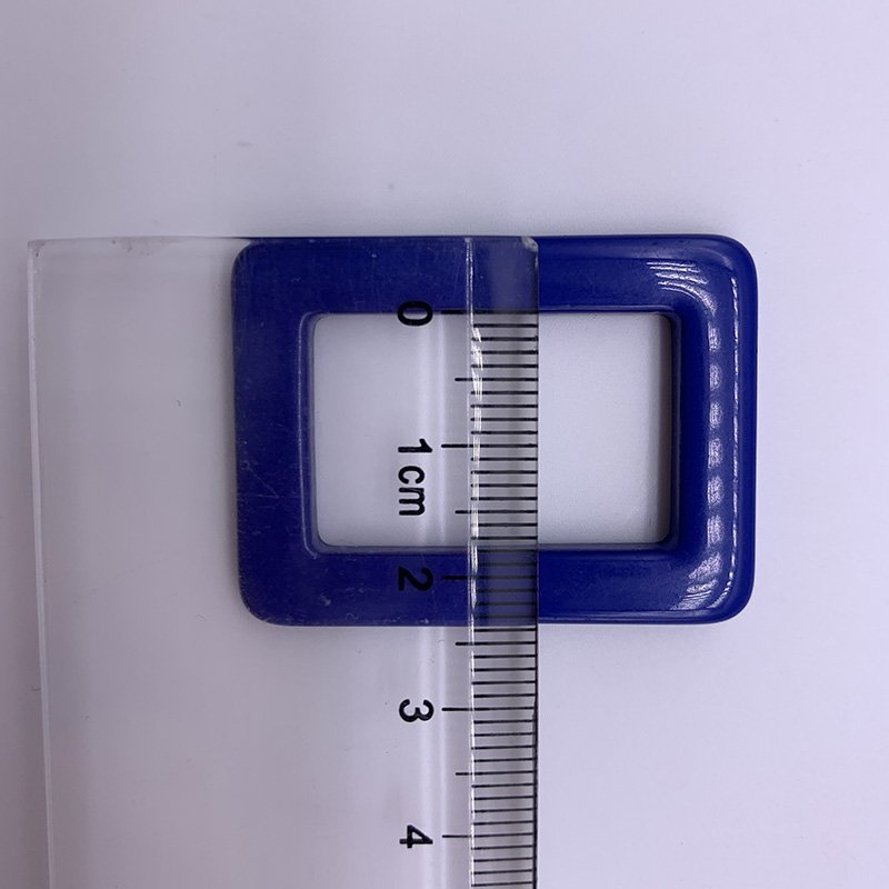 blue square ring swimwear buckle