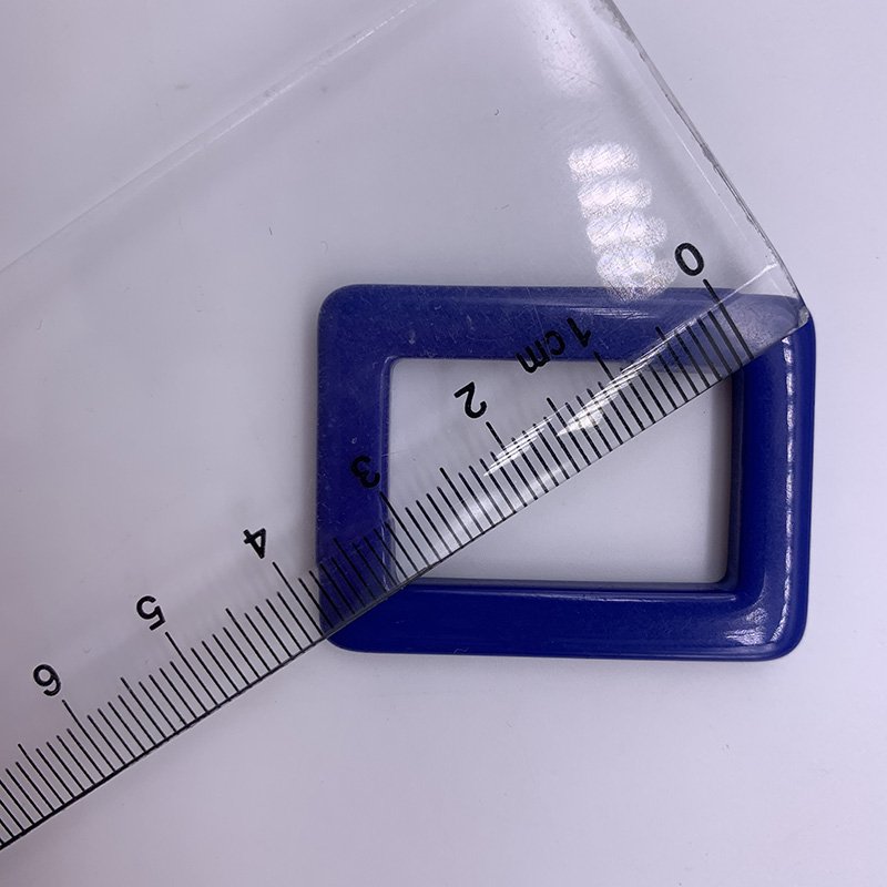 blue square ring swimwear buckle