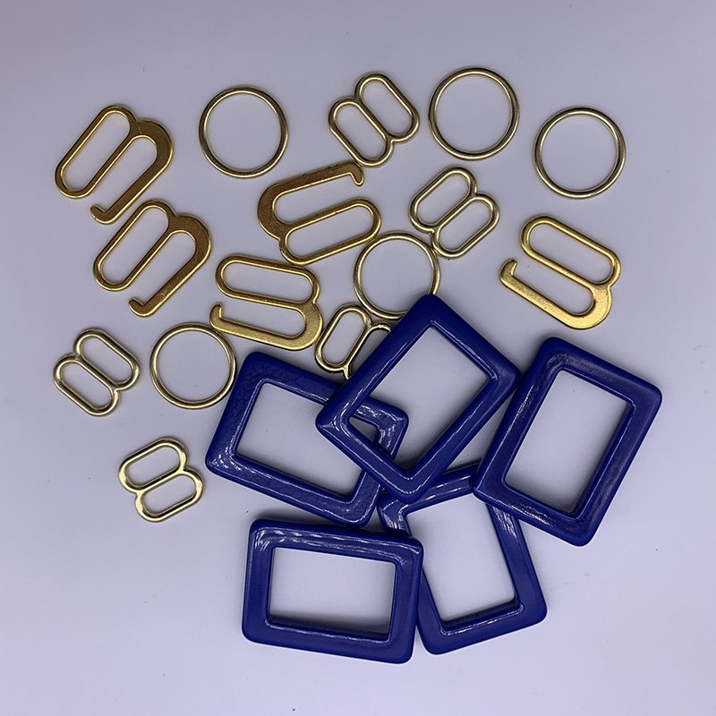blue square ring swimwear buckle
