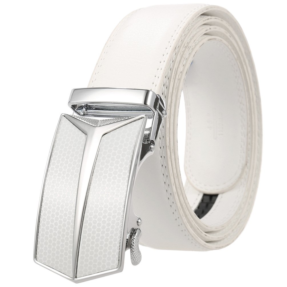 Men's genuine leather belt Business Belt automatic buckle belt, cowhide belt, simple fashion waistband