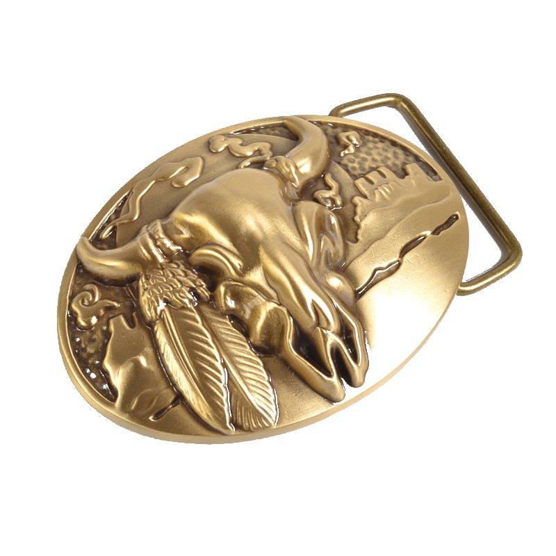 Manufacturers Wholesale New Creative Diy Variety Styles High Quality Men Pure Brass Belt Buckle