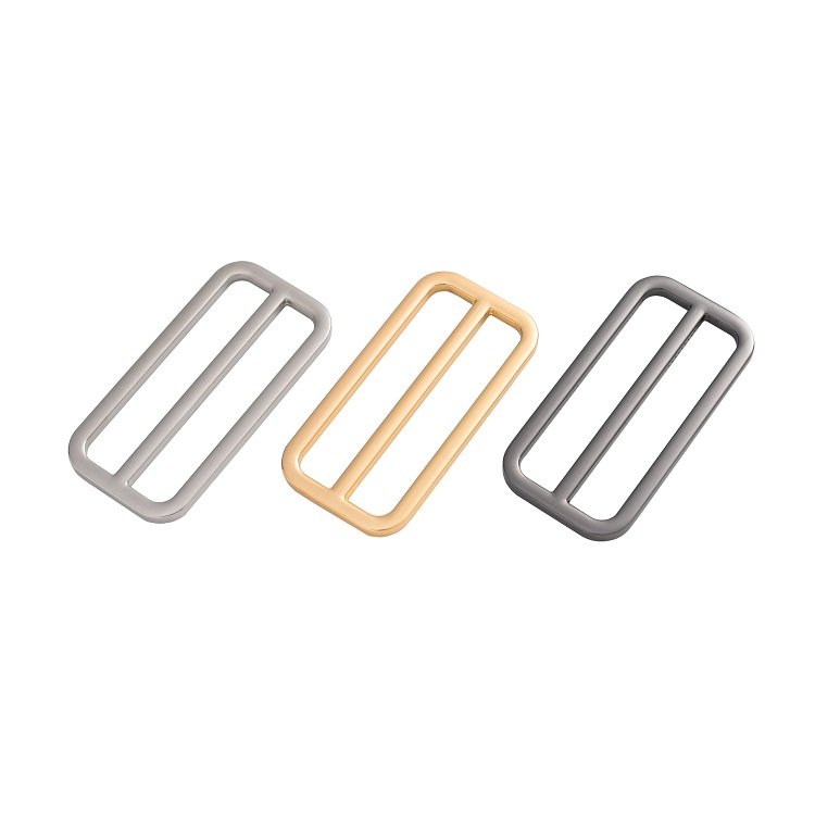 Factory Selling Handbag Strap Buckles Metal Zinc Alloy Webbing Adjuster Multi Color Tri-glide Slider for Handbag Backpack Strap