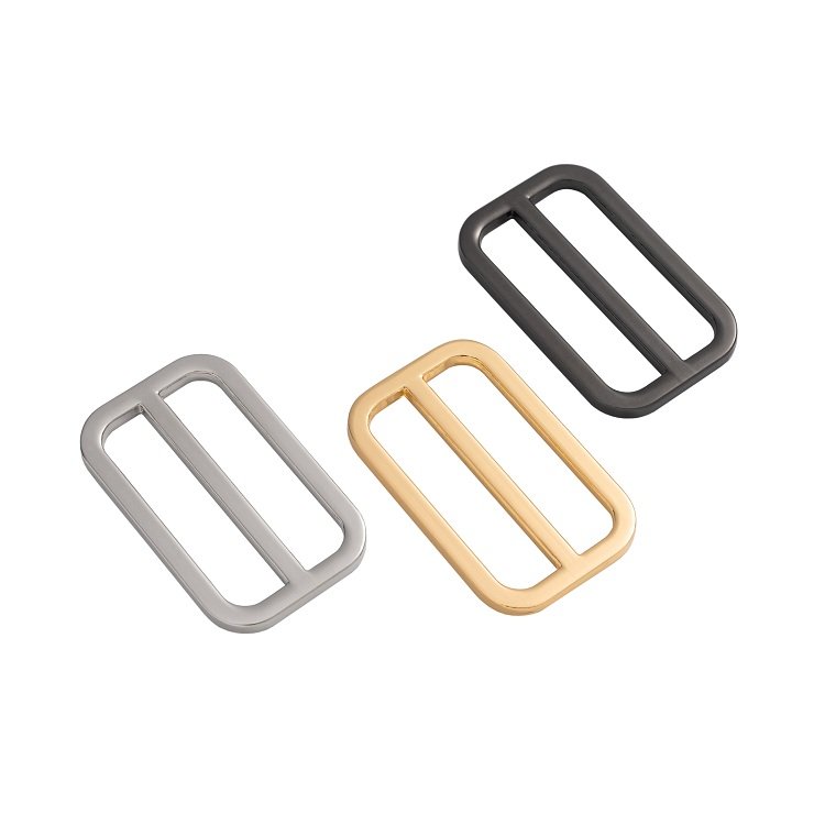 Factory Selling Handbag Strap Buckles Metal Zinc Alloy Webbing Adjuster Multi Color Tri-glide Slider for Handbag Backpack Strap
