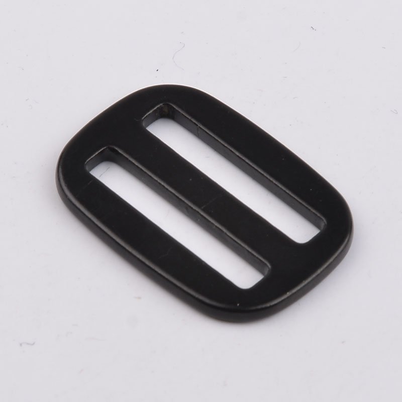 Custom Buckle Hardware 25mm Black Bags and Luggages Adjustable Slide Buckle High Quality Opp Bag Slider Buckle Metal 35.9*25mm