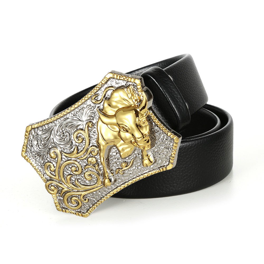 Fashion Metal Gold Belt Buckle Metal Custom Belt Buckles 3d Western Cowboy Belt Buckles for Men
