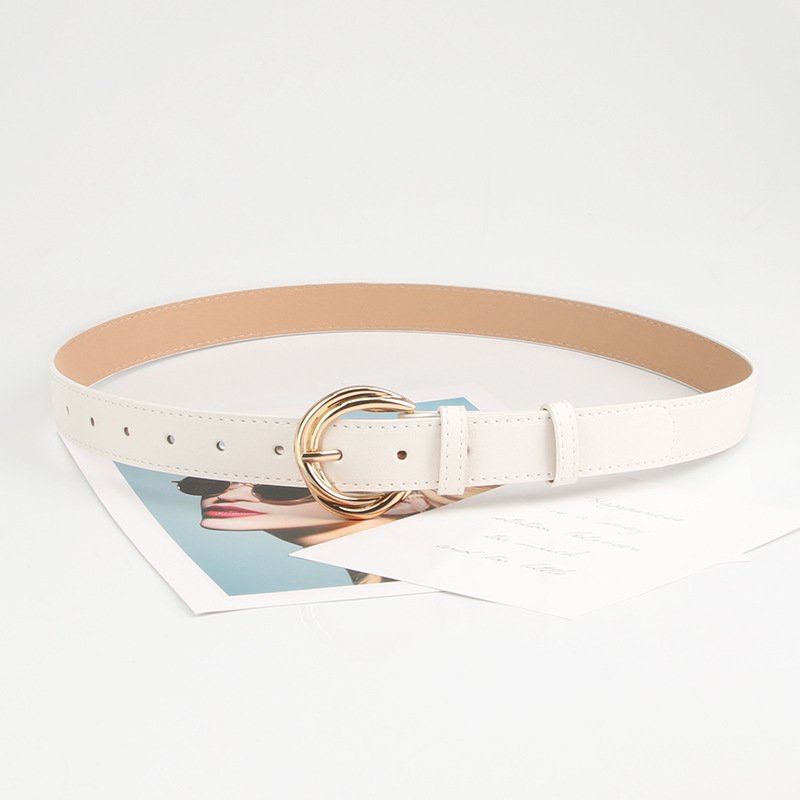 Wholesale Alloy Buckle Women sweet slim belt shirt stays Pu Leather Women Pu Waist Belts