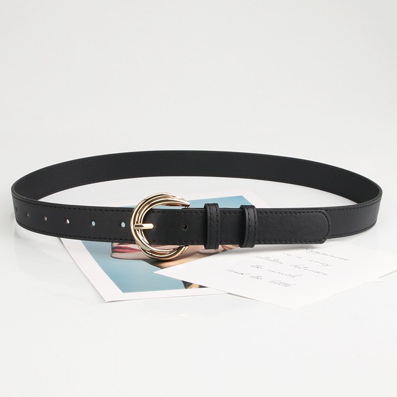 Wholesale Alloy Buckle Women sweet slim belt shirt stays Pu Leather Women Pu Waist Belts