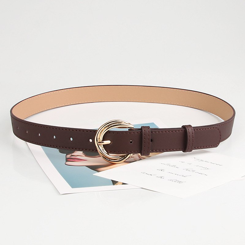 Wholesale Alloy Buckle Women sweet slim belt shirt stays Pu Leather Women Pu Waist Belts