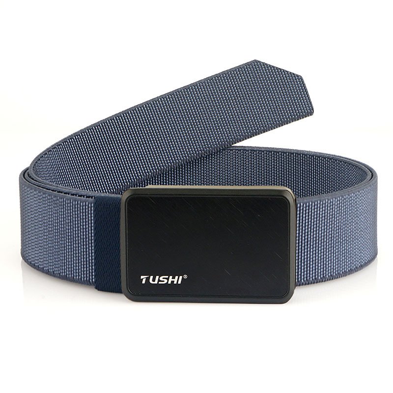 Custom Men's Tactical Belt with Magnetic Buckle Cow Hide Material Alloy Buckle for Jeans Use Features Custom Logo