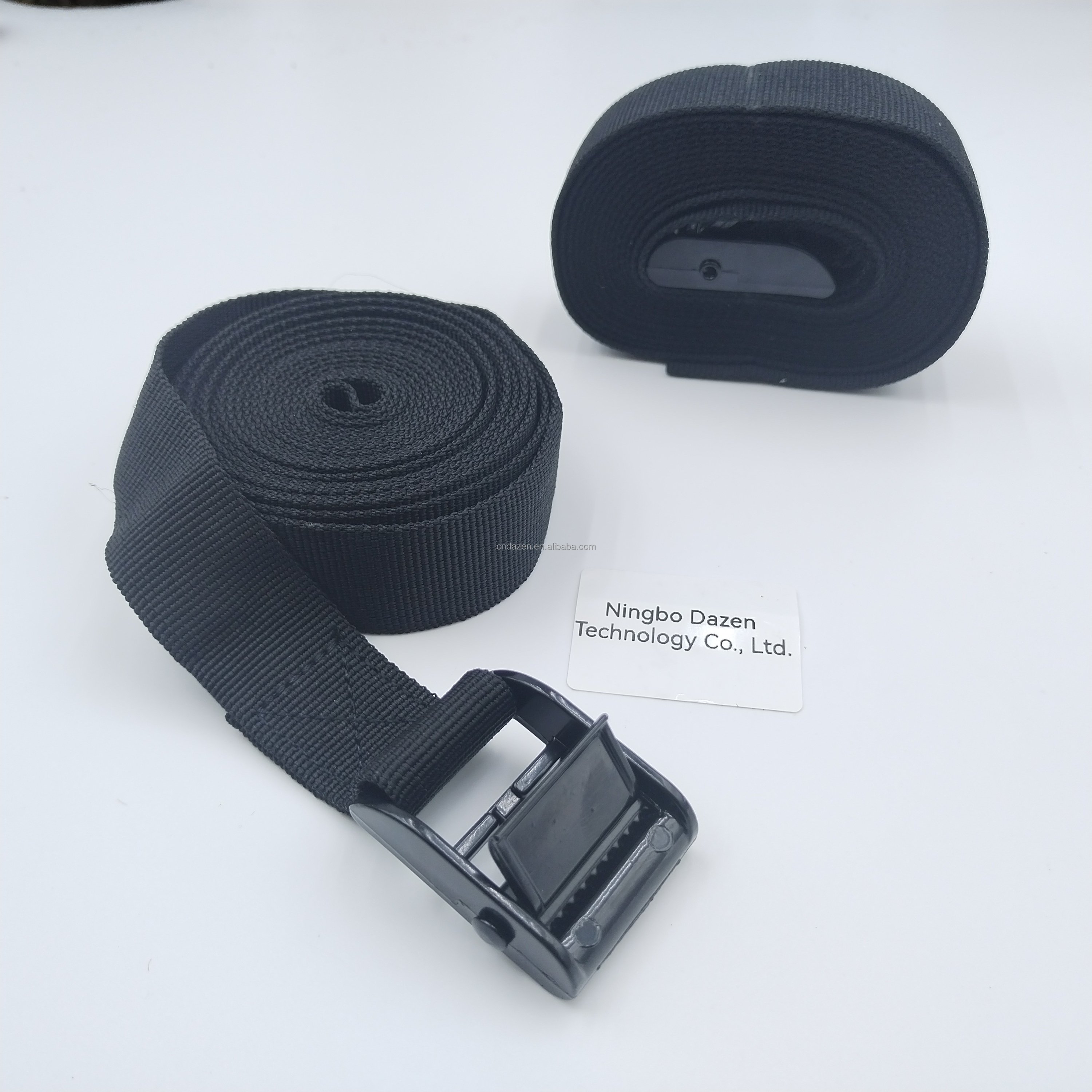 Black Adjustable Cam Buckle Tie-Down Straps Heavy Duty Lashing Straps Motorcycle Cargo Trucks Trailers Black Parts Accessories