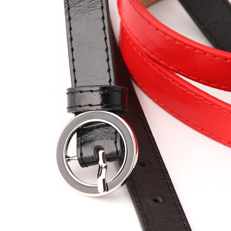 Women's PU Leather Dress Belt with Silver Buckle Fashionable Casual & Business Accessory for Jeans & Pants for Personal Style