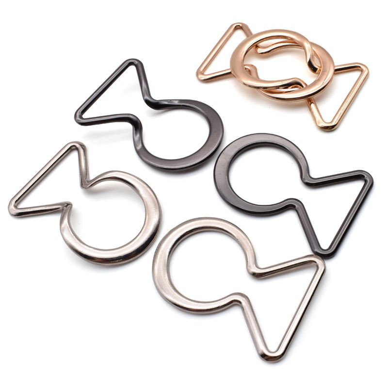 Eco-friendly OEM Diamond Swimsuit Buckle Two-piece Openable Mini Metal Belt Buckle For Underwear Cheongsam Full Dress