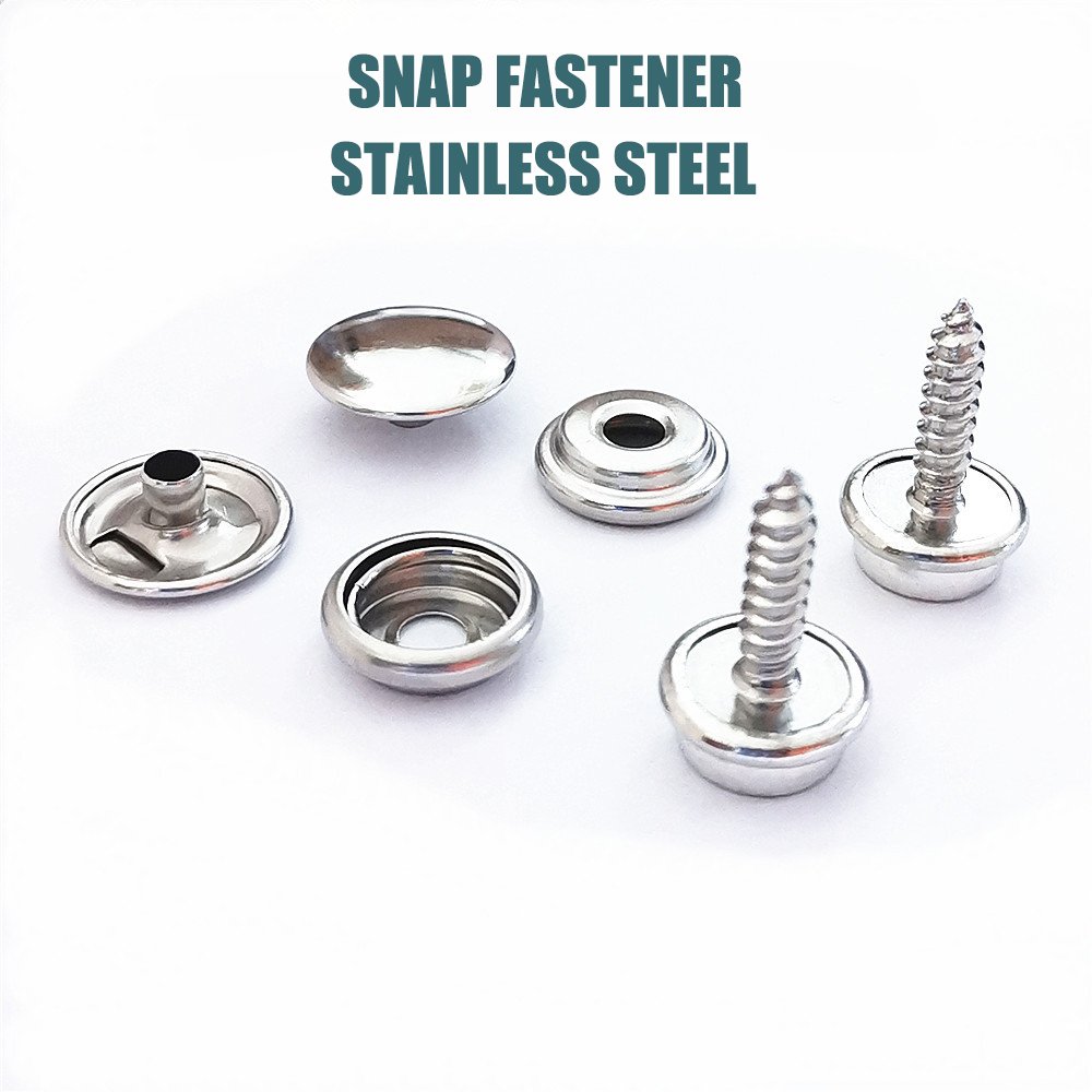 Canvas buckle Boat Marine Canvas Buttons hree-piece set of screws, big white buttons, 15mm Stainless steel furniture screws