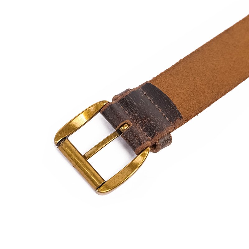 High quality archaistic cow leather belt with pin buckle upper leather customize logo and color