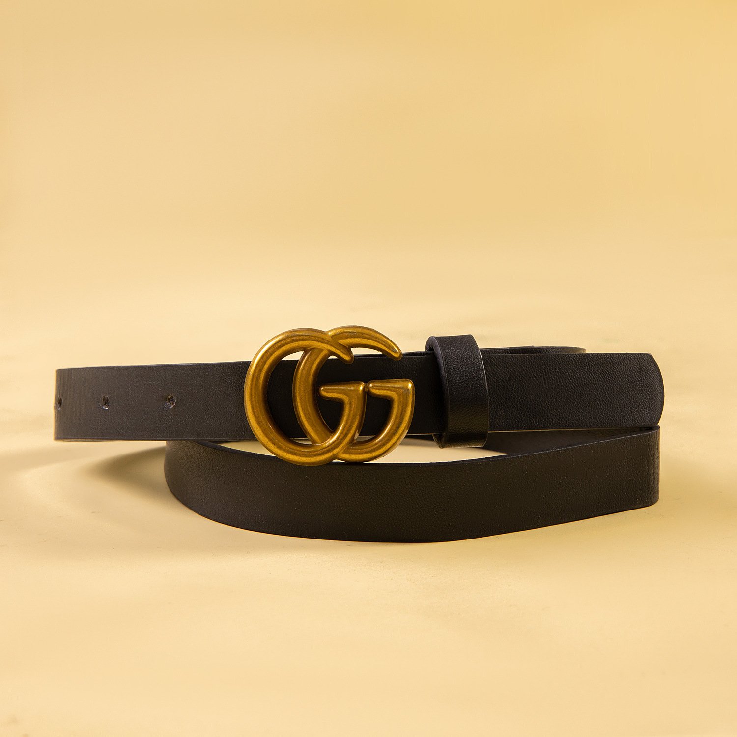 New fashion INS style women's belt CC buckle decorative casual jeans belt for female