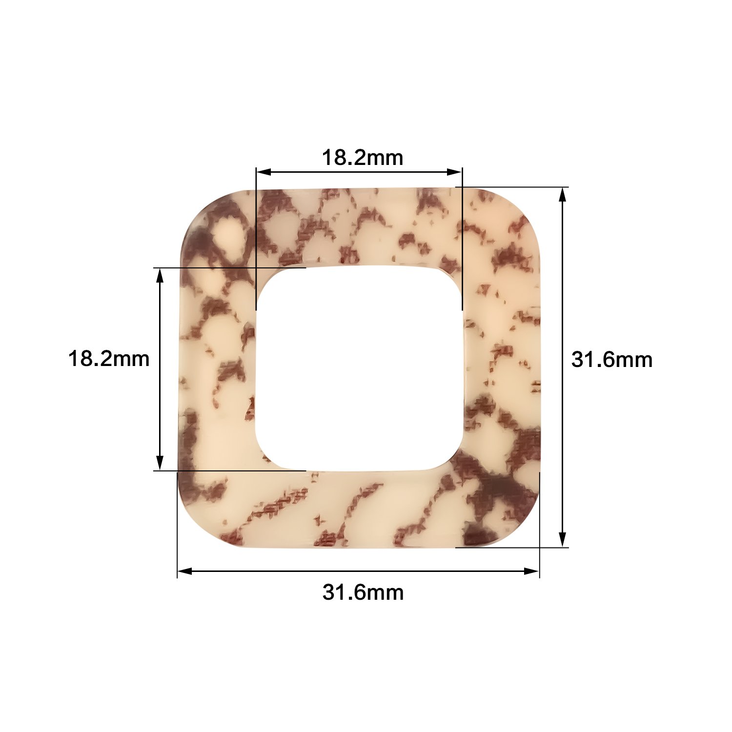 Resin ring resin shell resin buckle for swimwear and ladies garment