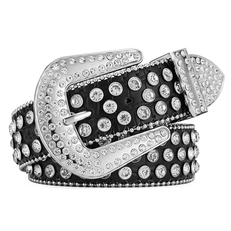 Sparkle bb simon belt rhinestone men crystal studded rhinestone belt for women bling bling custom buckle diamond cowboy men