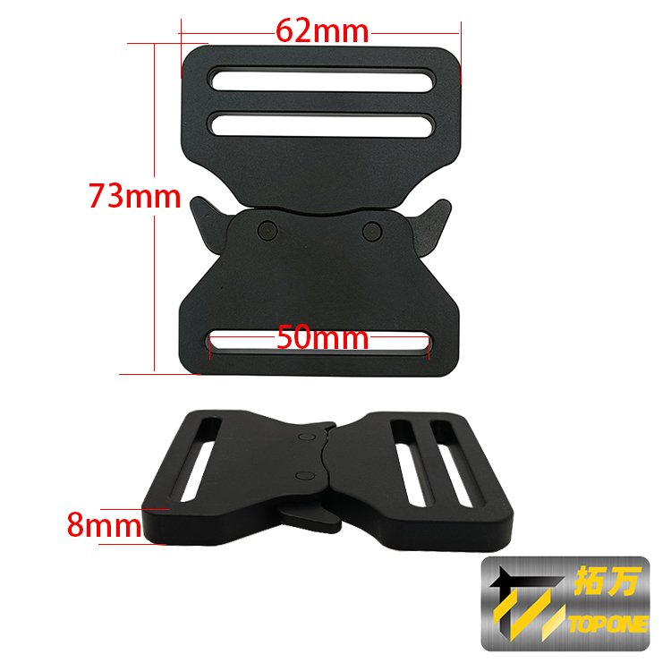 2 INCH Lightweight Dog Harness Hardware Tactical Belt Buckle with Customized Logo
