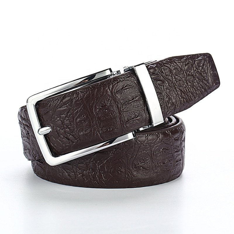 Men's Genuine leather belt business casual Split leather Zinc Alloy needle buckle belt cowhide dress pants belt for jeans