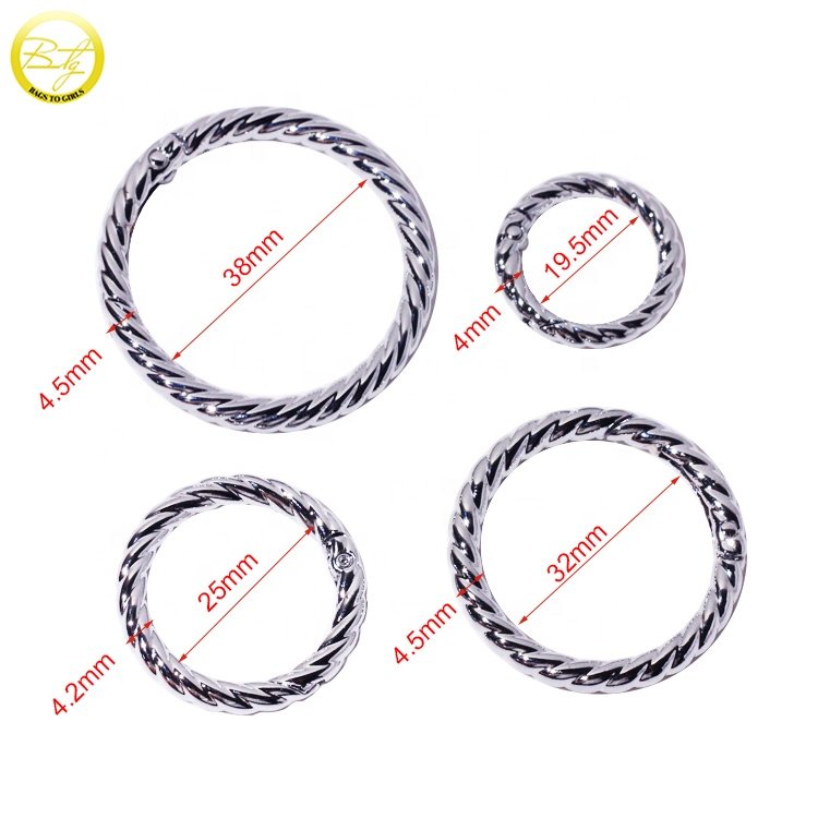 Wholesale bra hardware adjustable o rings different size circle shape slider buckle fitting for swimwear