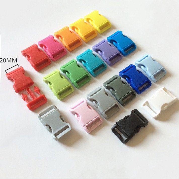 SAS Wholesale High Quality Various Color 20mm Size POM Material Plastic Release Buckle for Bags