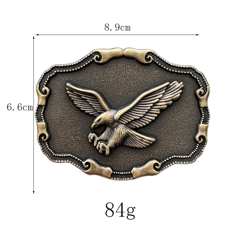 Zinc alloy 3d Eagle fly Eagle bronze belt buckle western belt buckle for men