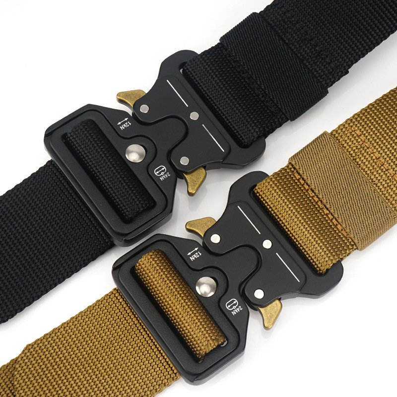 4.5cm Tactical Belt for Men, Men's Stretch Nylon Web Gift Belt 1.5"-Hiking Rigger Work-Quick Release Buckle