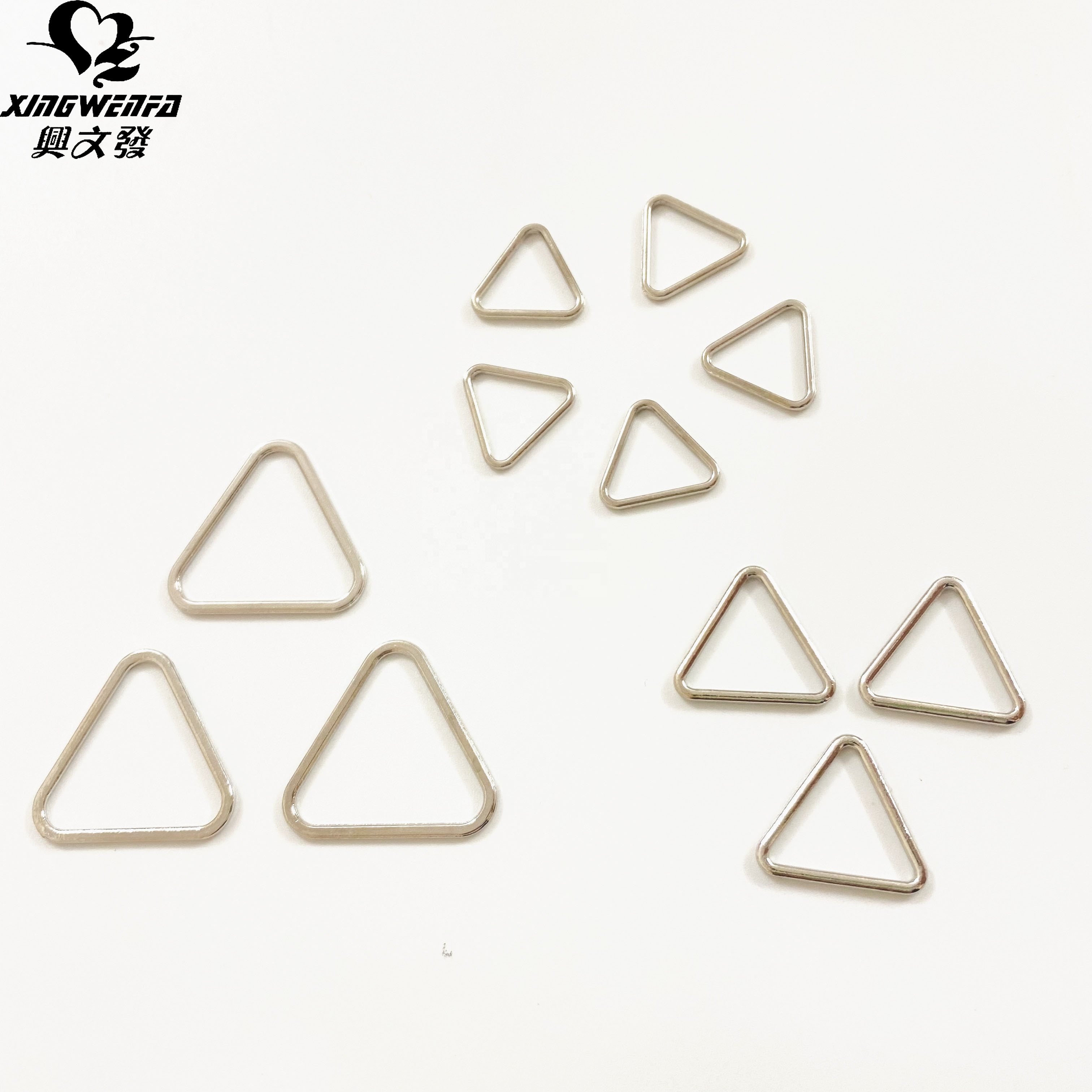 Swimwear accessories bra buckles triangle shape silver zinc alloy bra strap ring adjuster