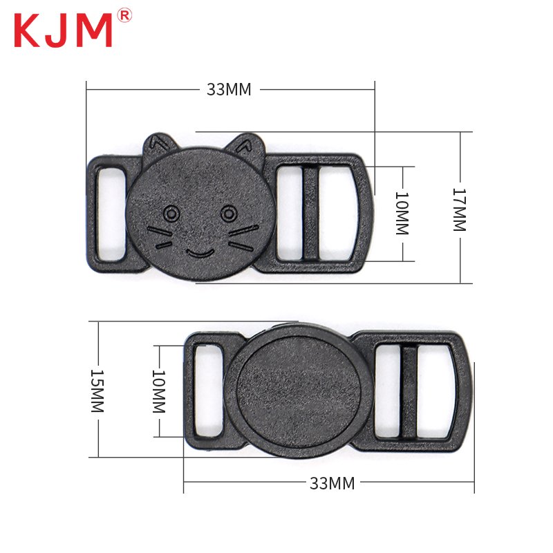 Custom Logo Color Small Safety Collar Hardware Black Mini Adjustable Cat Breakaway Buckle for Cat Collar
