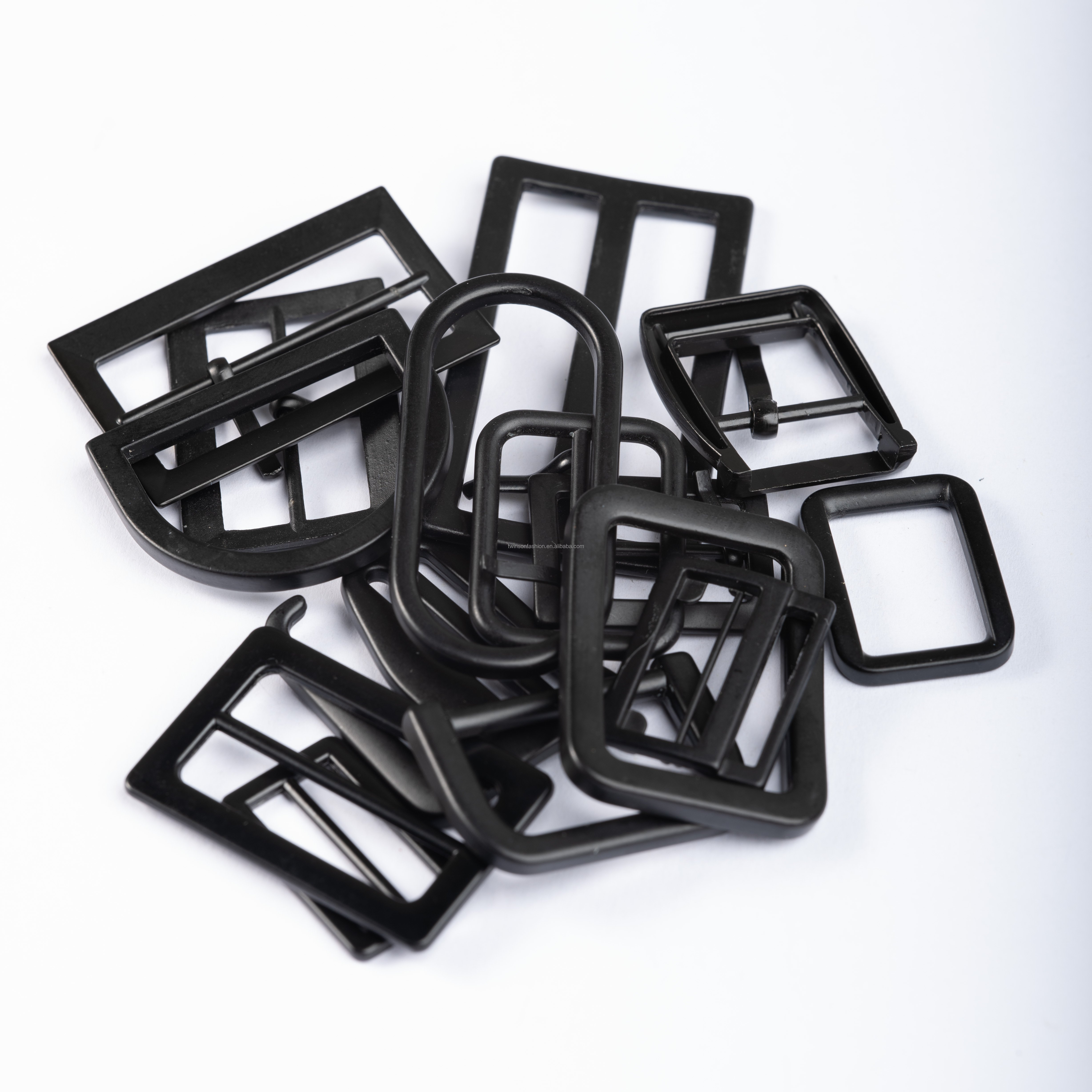 2024 High Quality Custom Logo Metal Zinc Alloy Black Buckle For Clothes Bags