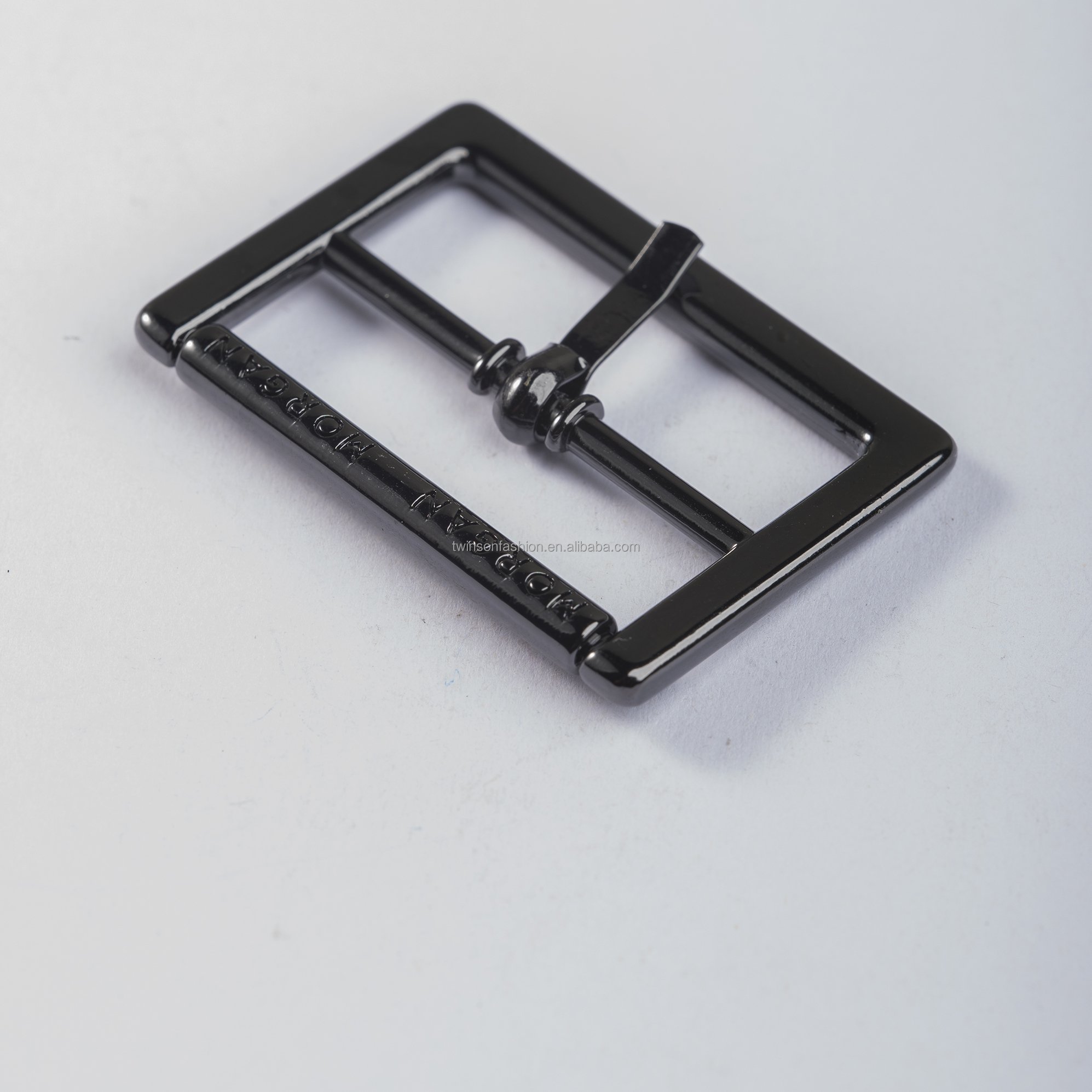2024 High Quality Custom Logo Metal Zinc Alloy Black Buckle For Clothes Bags