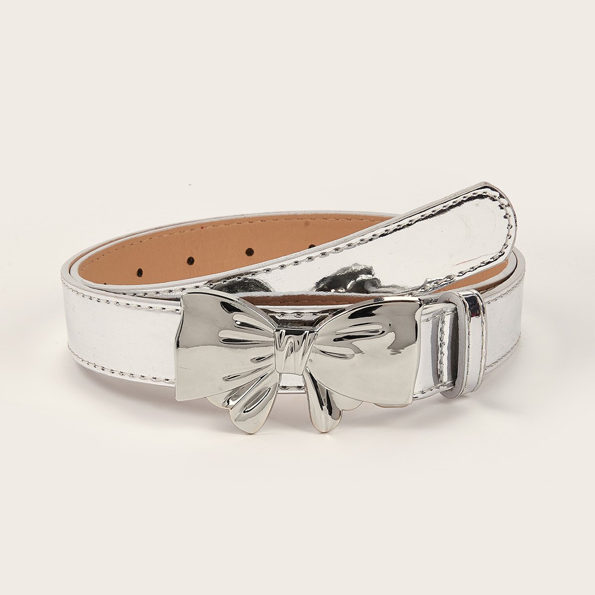 Factory Trendy Daily Simple Retro Jeans Belt Black Bow Buckle Belt For Women Girl