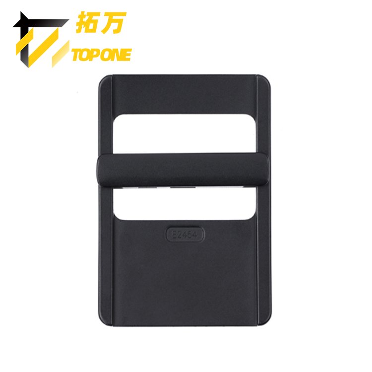 1.5 Inch Squared Design Logo Custom Black Adjustable Metal Belt Buckle