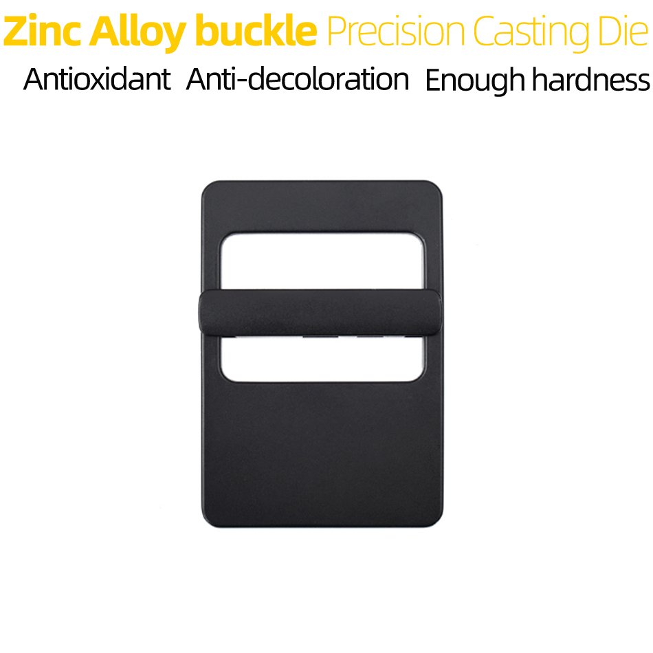 1.5 Inch Squared Design Logo Custom Black Adjustable Metal Belt Buckle