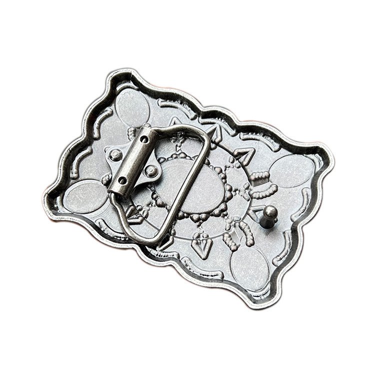 square shape western cowboy plate buckle Vintage gemstone western belt buckle for men