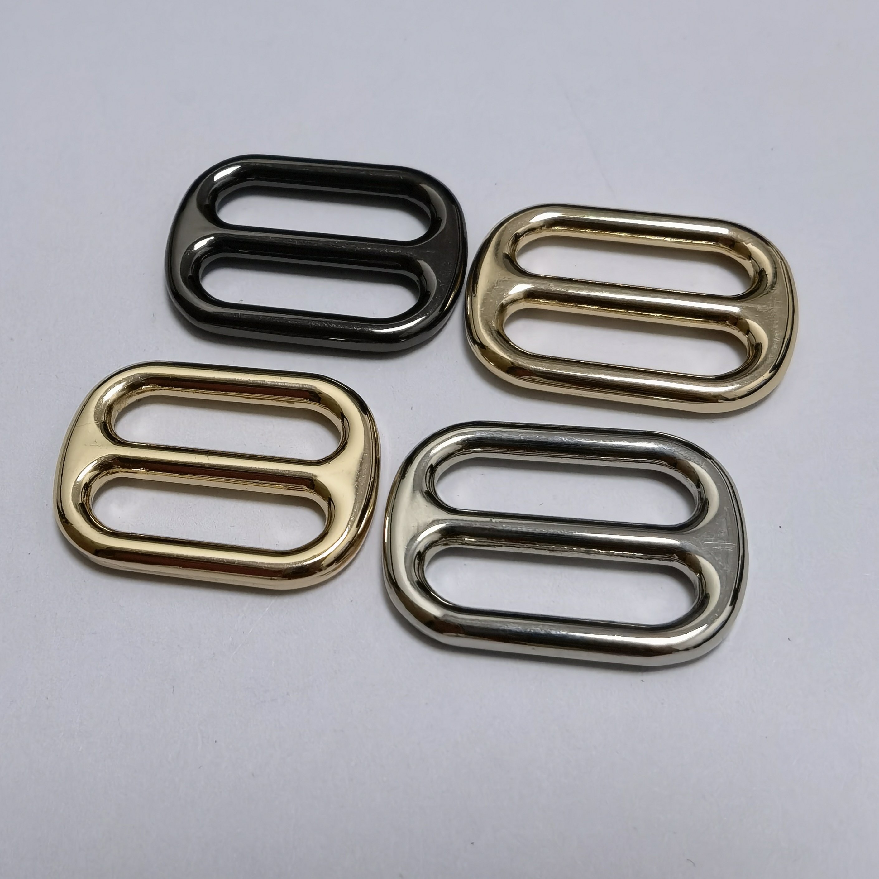 Zinc Alloy Slider Tri-Glide Buttons Webbing Strap Tri Glide Adjustable Buckle Fasteners for Strap Keeper Bag DIY
