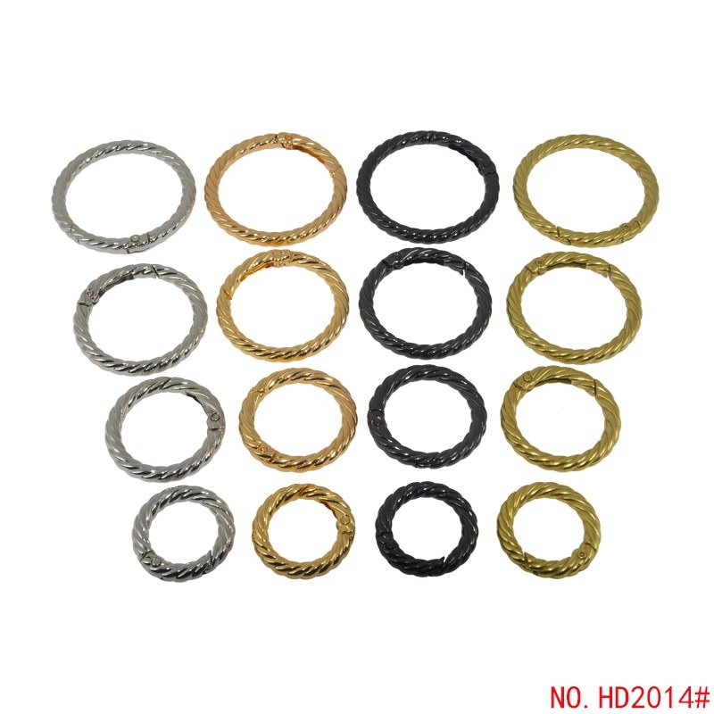 wholesale Metal bag accessories opening rings keyring spring O buckle ring