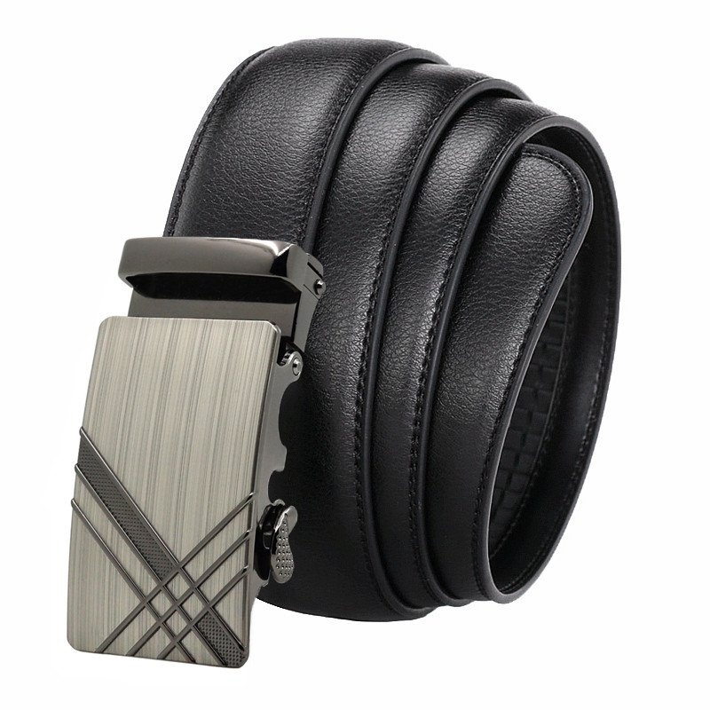 LQbelt Genuine Leather Belt cowhide Men's Automatic buckle belts for men wholesale stock custom logo factory