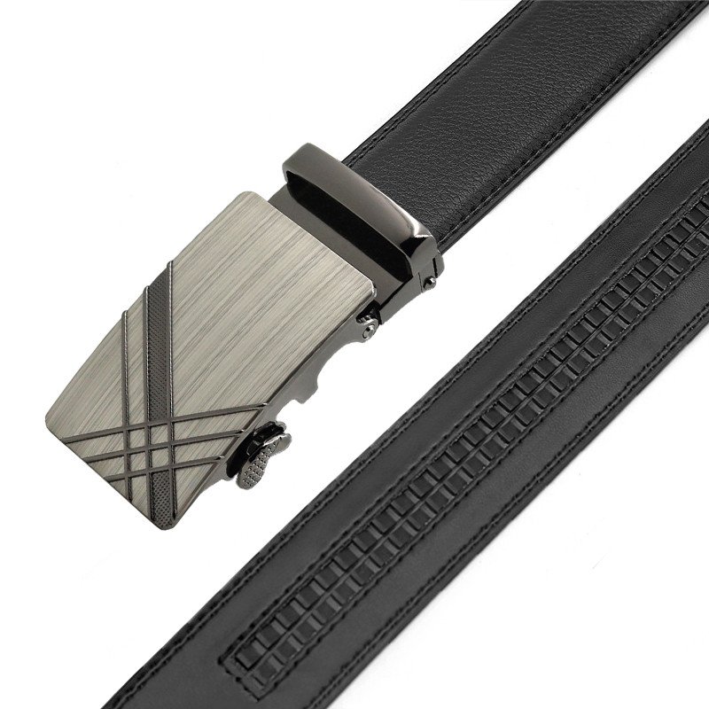 LQbelt Genuine Leather Belt cowhide Men's Automatic buckle belts for men wholesale stock custom logo factory