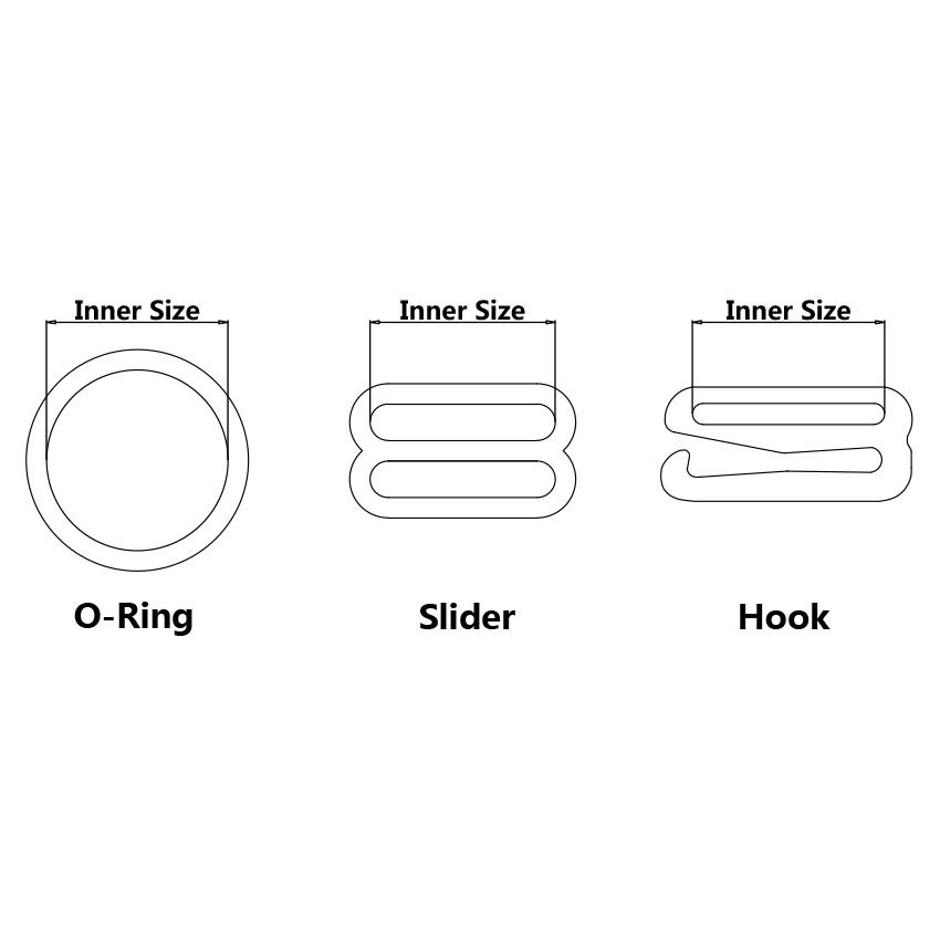 Factory Custom Rose Gold Metal Adjuster Bra Ring Slider Hook Metal Bra Buckle For Swimwear