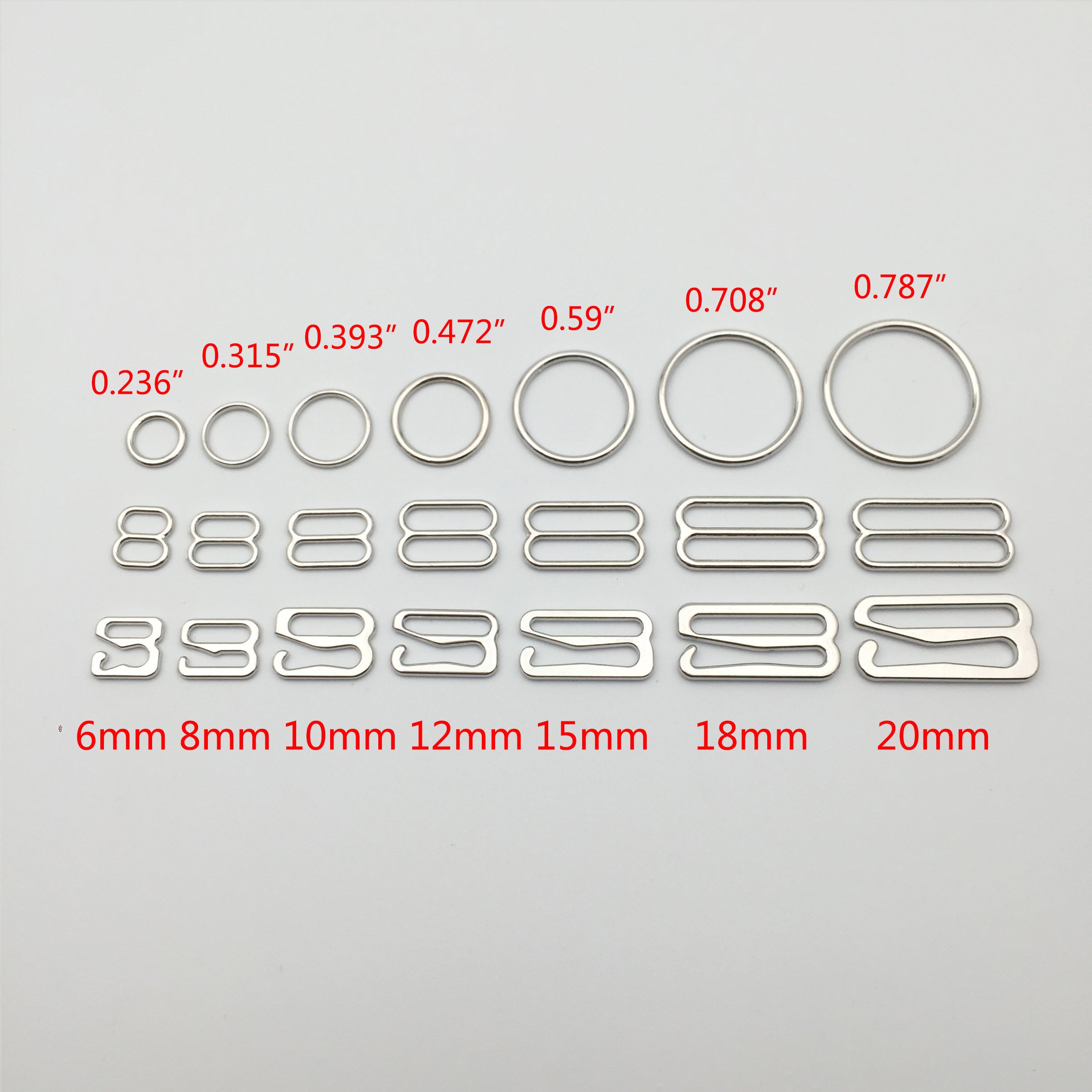 Factory Custom Rose Gold Metal Adjuster Bra Ring Slider Hook Metal Bra Buckle For Swimwear